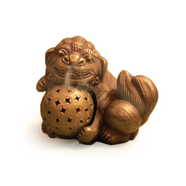 狮子滚绣球香薰镇纸（一对儿）/